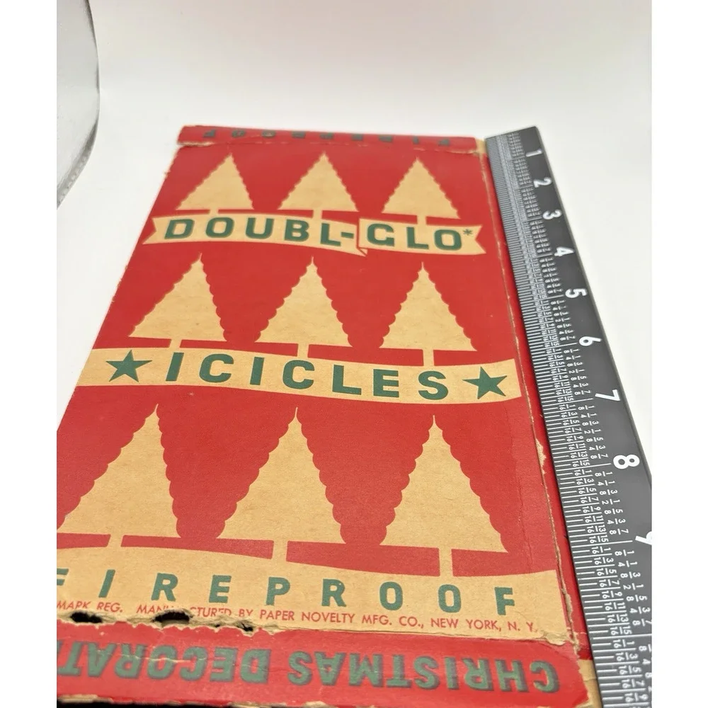 Vintage 1950’S Double-Glo Fireproof Icicles Silver Tinsel Ribbon Christmas Decor